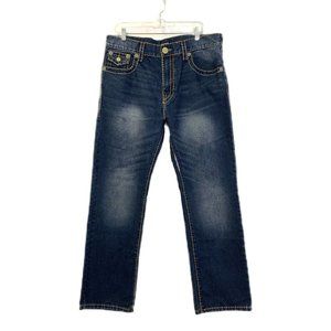 True Religion Men Ricky Relaxed Straight Jeans Flap Pocket
